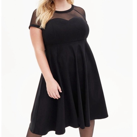 torrid Dresses & Skirts - Torrid Midi Mesh Swing Dress in Black